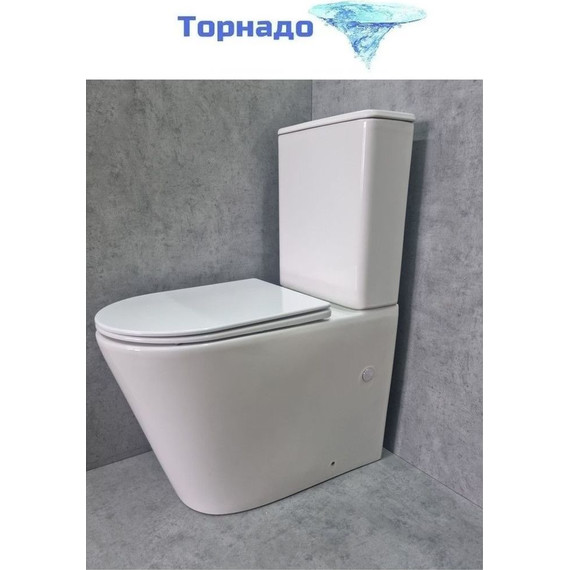 Унитаз-компакт CeramaLux Rimless TR2178 с крышкой микролифт (Система смыва торнадо) - 3 Унитаз-компакт CeramaLux Rimless TR2178 с крышкой микролифт (Система смыва торнадо) фото 3