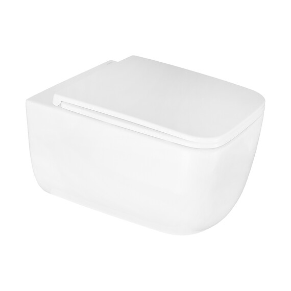 Унитаз подвесной безободковый Azario Flavia AZ-0076-UQ1 с крышкой микролифт (Система смыва торнадо) фото 2