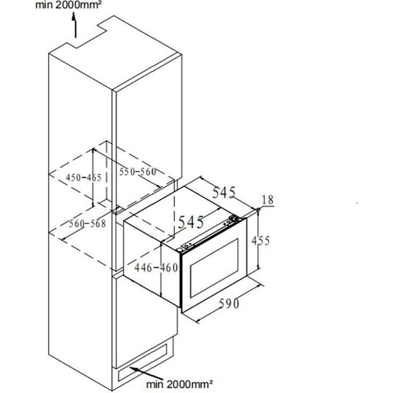 Встраиваемый винный шкаф Korting KFW 501 SL GXN фото 3