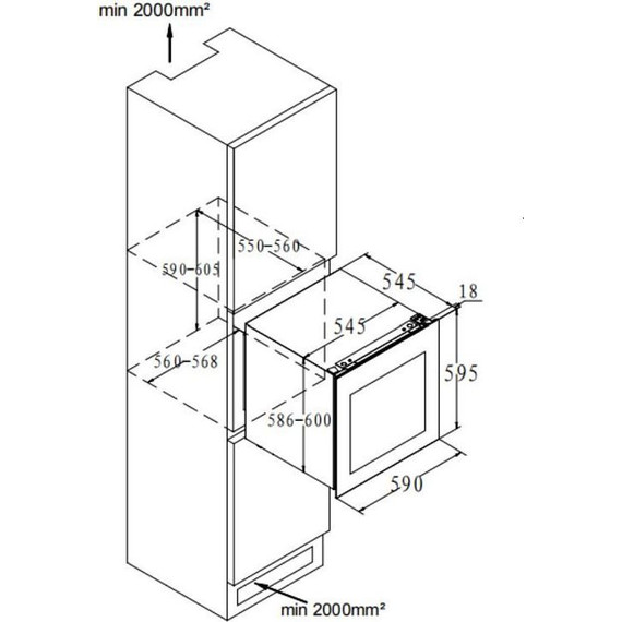 Встраиваемый винный шкаф Korting KFW 604 DB GN фото 5