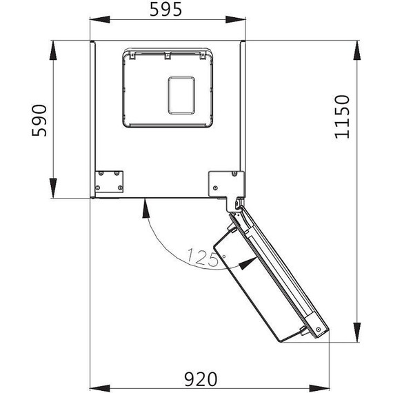 Двухкамерный холодильник Korting KNFC 62029 GN (чёрное стекло) фото 3