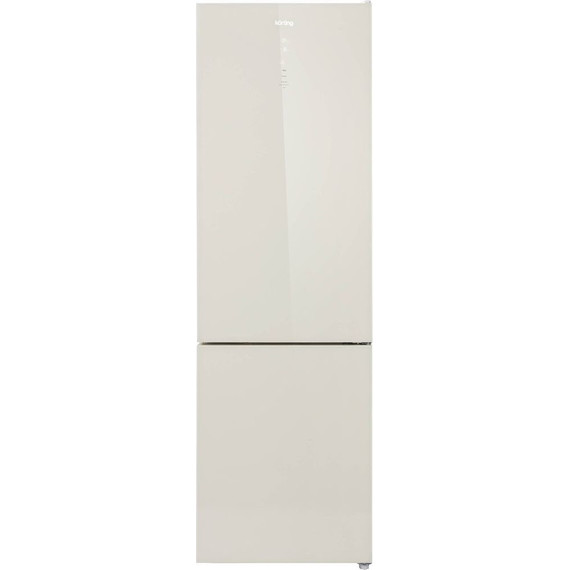 Двухкамерный холодильник Korting KNFC 62370 GB (бежевое стекло) фото 