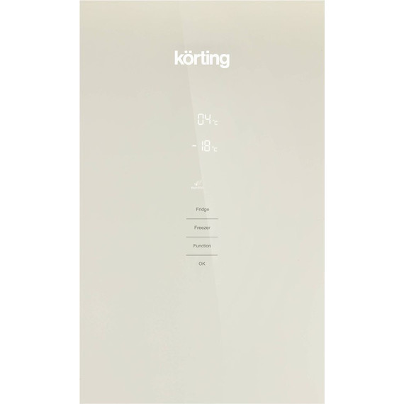 Двухкамерный холодильник Korting KNFC 62370 GB (бежевое стекло) фото 3