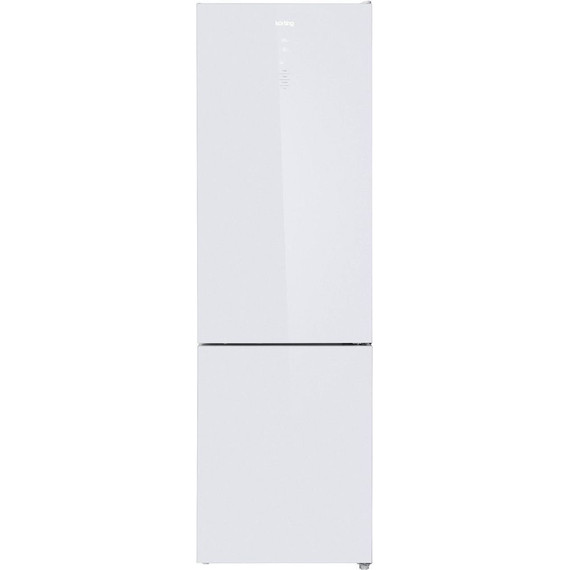 Двухкамерный холодильник Korting KNFC 62370 GW (белое стекло) фото 