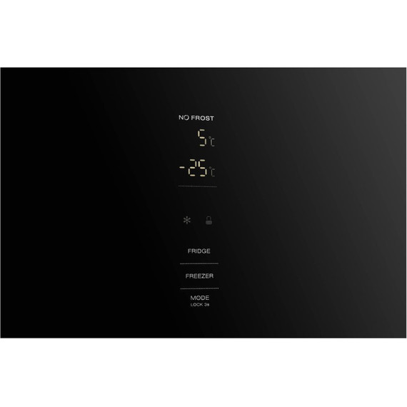 Двухкамерный холодильник Korting KNFC 62980 GN (чёрное стекло) фото 3