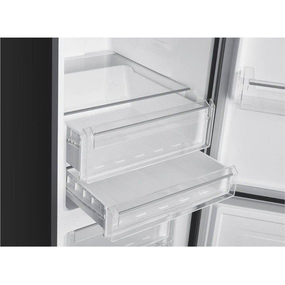 Двухкамерный холодильник Korting KNFC 62980 GN (чёрное стекло) фото 6