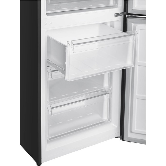 Двухкамерный холодильник Korting KNFC 62980 GN (чёрное стекло) фото 7