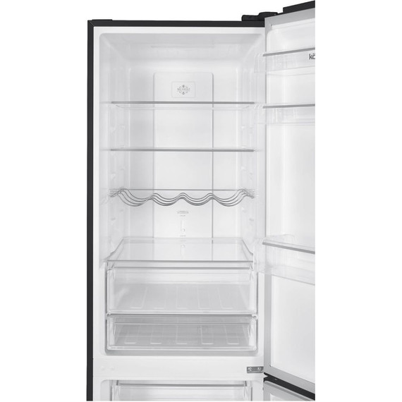 Двухкамерный холодильник Korting KNFC 62980 GN (чёрное стекло) фото 9