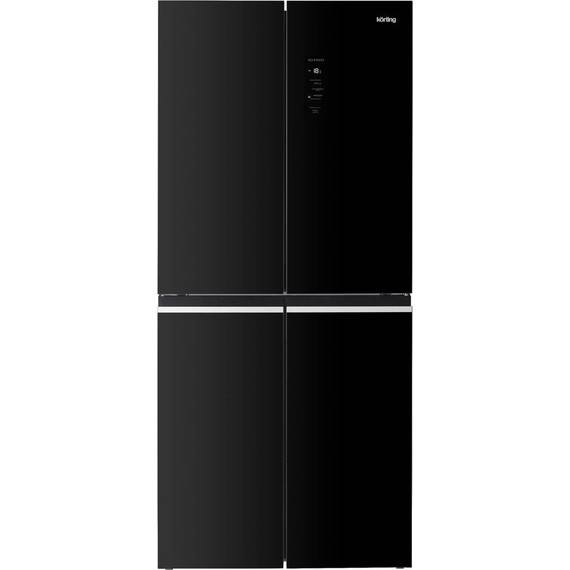 Холодильник Side by Side Korting KNFM 84799 GN (чёрное стекло) фото 