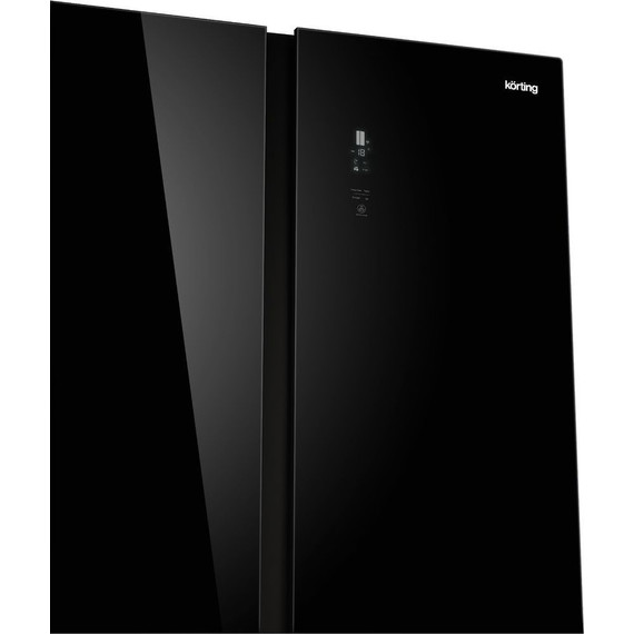 Холодильник Side by Side Korting KNFS 93535 GN (чёрное стекло) фото 3