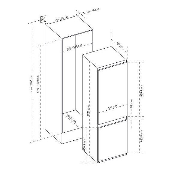 Двухкамерный холодильник Korting KSI 17780 CVNF фото 3