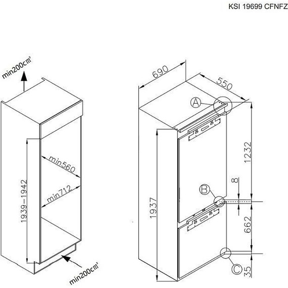 Двухкамерный холодильник Korting KSI 19699 CFNFZ фото 8
