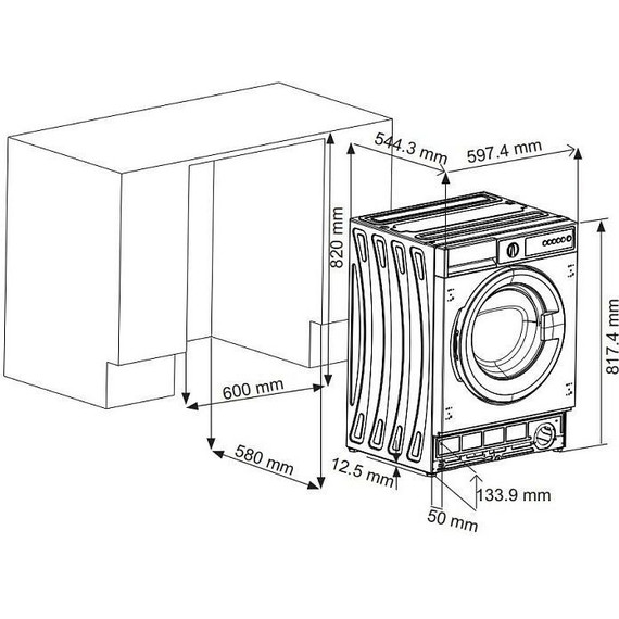 Встраиваемая стиральная машина Korting KWMI 14V87 фото 3