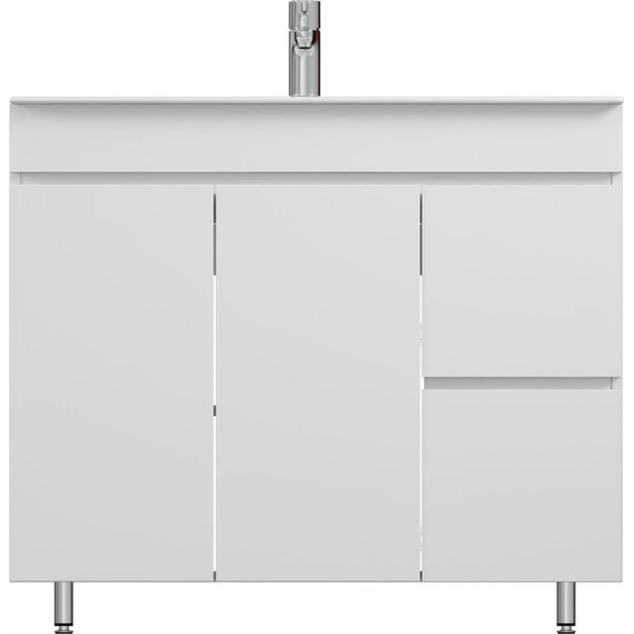 Тумба напольная с раковиной Mirsant Next 90 см (раковина Квадро 90) белый - 3 Тумба напольная с раковиной Mirsant Next 90 см (раковина Квадро 90) белый фото 3