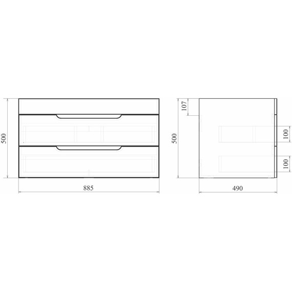 Тумба подвесная с раковиной Mirsant Soho Quadro 90 см (раковина Deep 90) - 7 Тумба подвесная с раковиной Mirsant Soho Quadro 90 см (раковина Deep 90) фото 7