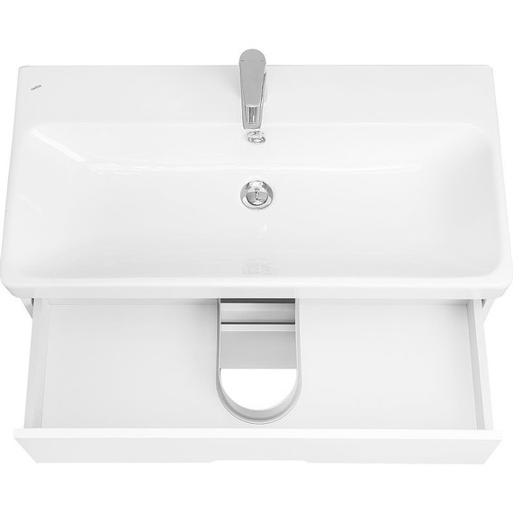 Тумба подвесная с раковиной Акватон Оливия 90 см 1A254401OL010, белый матовый фото 5