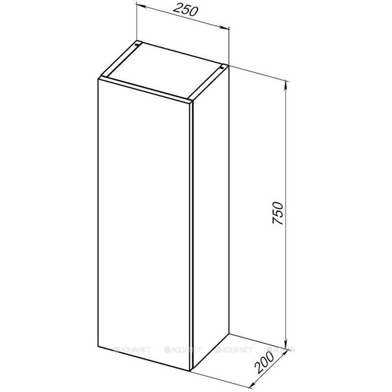 Шкаф подвесной Aquanet Вега 25 см 329127, белый - 7 Шкаф подвесной Aquanet Вега 25 см 329127, белый фото 7