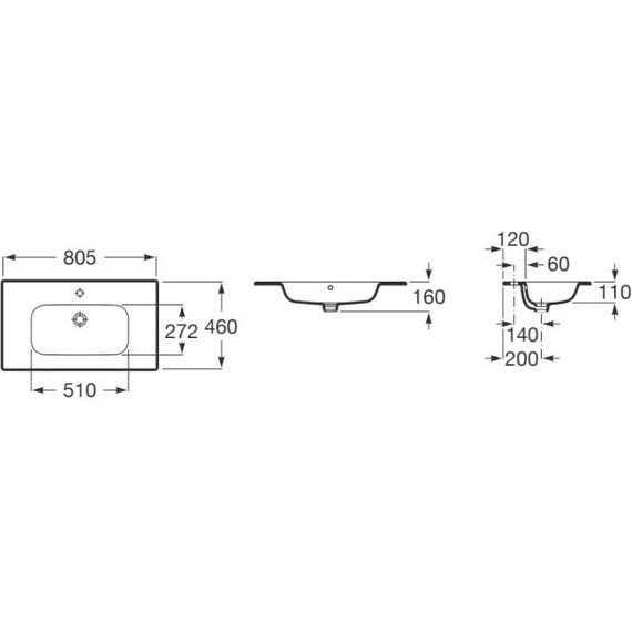Тумба подвесная с раковиной Roca Aneto 80 см 857430806 - 7 Тумба подвесная с раковиной Roca Aneto 80 см 857430806 фото 7