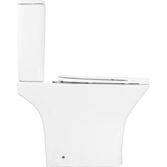 Унитаз-компакт безободковый Azario FRETTA Square AZ-1038A N с тонкой крышкой микролифт фото 12