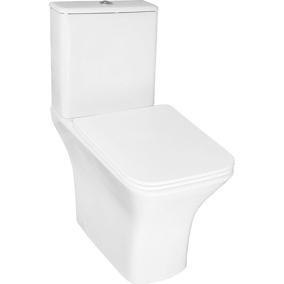 Унитаз-компакт безободковый Azario FRETTA Square AZ-1038A N с тонкой крышкой микролифт фото 2