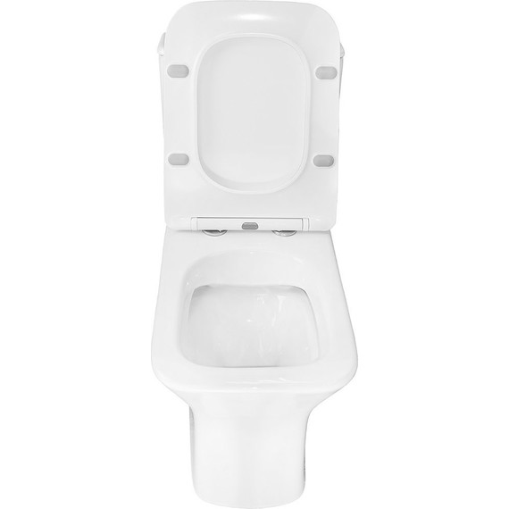 Унитаз-компакт безободковый Azario FRETTA Square AZ-1038A N с тонкой крышкой микролифт фото 5