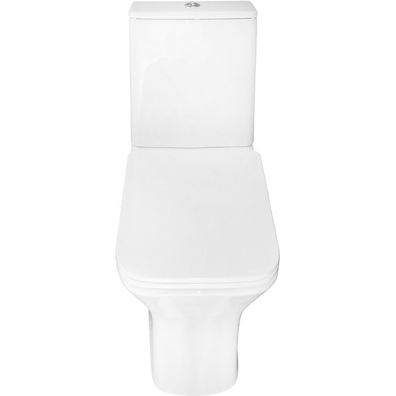 Унитаз-компакт безободковый Azario FRETTA Square AZ-1038A N с тонкой крышкой микролифт фото 6