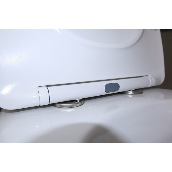 Унитаз-компакт безободковый Azario FRETTA Square AZ-1038A N с тонкой крышкой микролифт фото 8