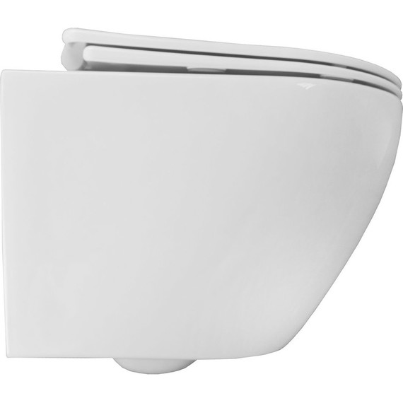 Унитаз подвесной безободковый Azario Fatto AZ-1049WS с тонкой крышкой микролифт фото 11