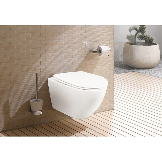 Унитаз подвесной безободковый Azario Fatto AZ-1049WS с тонкой крышкой микролифт фото 14