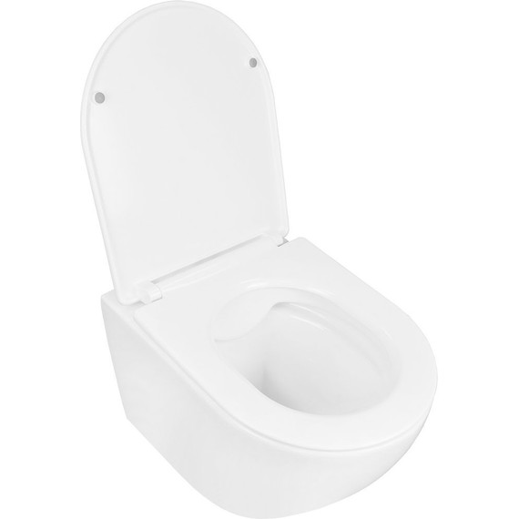 Унитаз подвесной безободковый Azario Fatto AZ-1049WS с тонкой крышкой микролифт фото 2