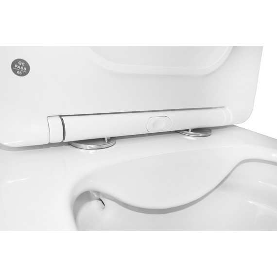 Унитаз-компакт безободковый Azario Anteo Square AZ-1218A с тонкой крышкой микролифт фото 10