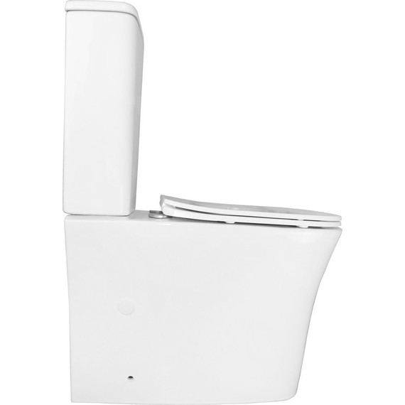 Унитаз-компакт безободковый Azario Anteo Square AZ-1218A с тонкой крышкой микролифт фото 12