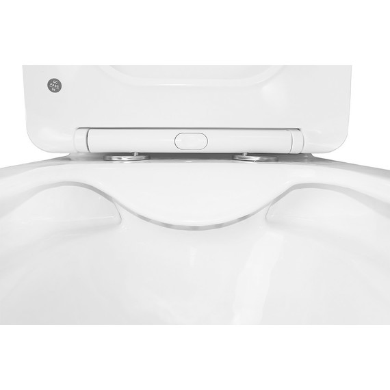 Унитаз-компакт безободковый Azario Anteo Square AZ-1218A с тонкой крышкой микролифт фото 9