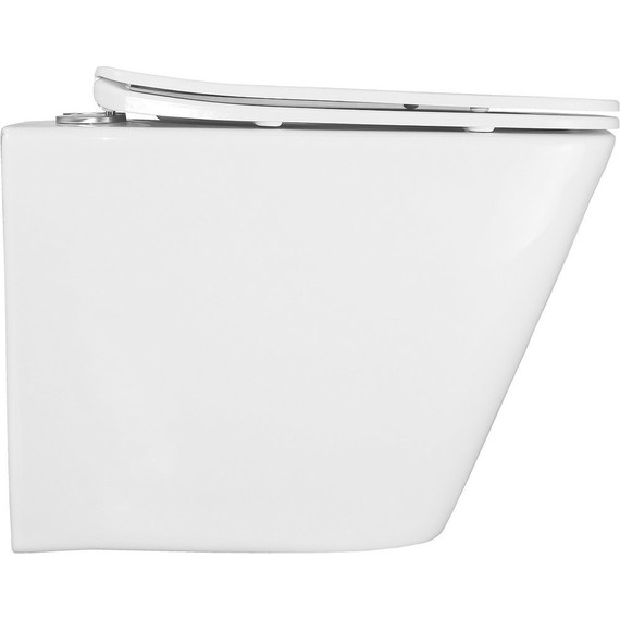 Унитаз подвесной безободковый Azario Hugo AZ-3103 с тонкой крышкой микролифт фото 11