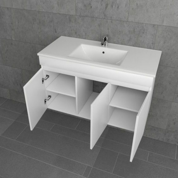 Тумба подвесная с раковиной Mirsant Next 100 см (раковина More 100) белый - 4 Тумба подвесная с раковиной Mirsant Next 100 см (раковина More 100) белый фото 4