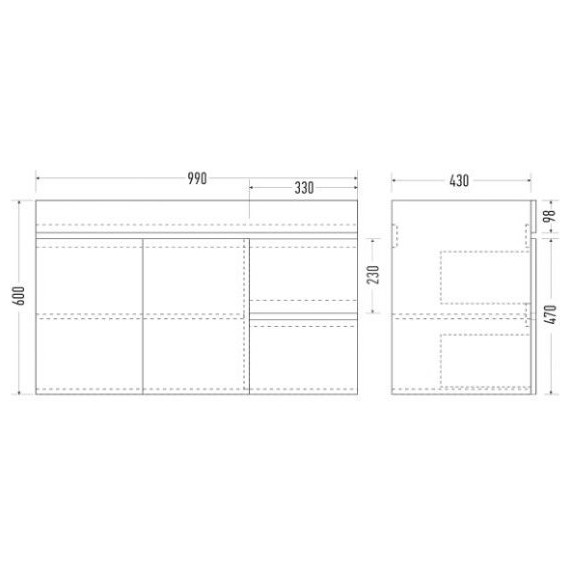 Тумба подвесная с раковиной Mirsant Next 100/1 см (раковина More 100), белый - 5 Тумба подвесная с раковиной Mirsant Next 100/1 см (раковина More 100), белый фото 5