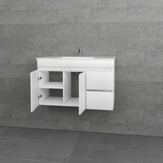 Тумба подвесная с раковиной Mirsant Next 100/1 см (раковина More 100), белый - 4 Тумба подвесная с раковиной Mirsant Next 100/1 см (раковина More 100), белый фото 4