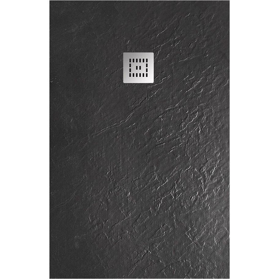Каменный поддон BelBagno UNO 120х90 см TRAY-MR-UNO-AH-120/90-35-NERO-CR, чёрный матовый фото 