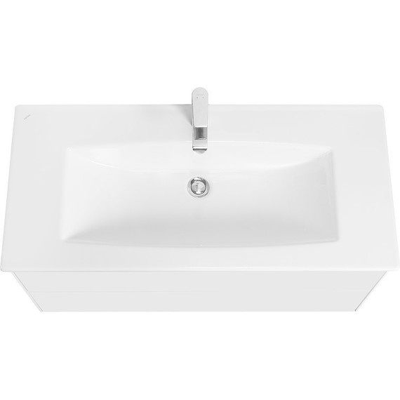 Тумба подвесная с раковиной Акватон Сохо 100 см 1A258201AJ010, белый глянцевый фото 5