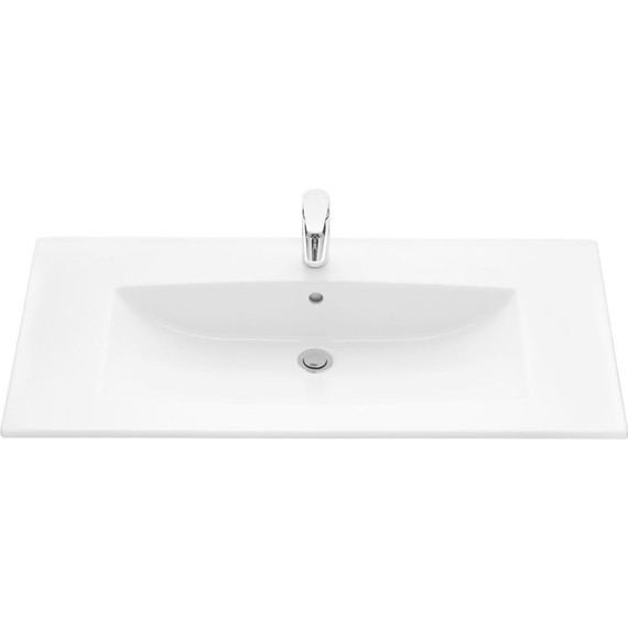 Тумба подвесная с раковиной Акватон Сохо 100 см 1A258201AJ010, белый глянцевый фото 3