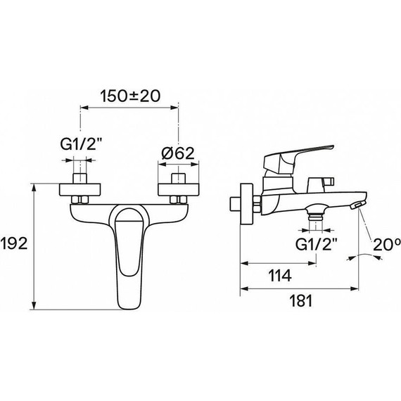 Смеситель для ванны Santek Форт WH5A10004C001 фото 10