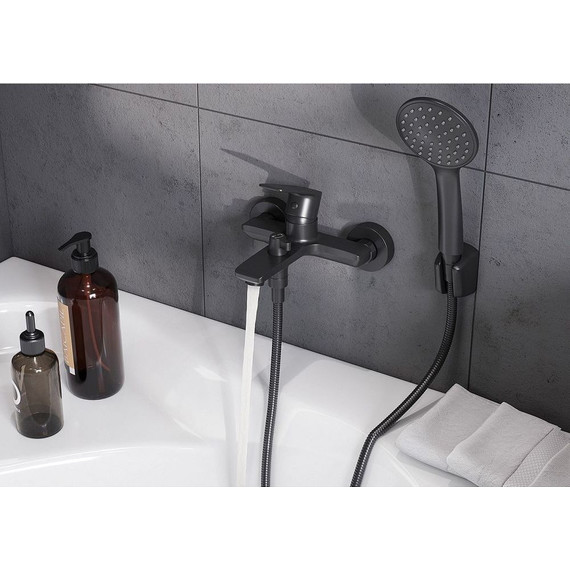 Смеситель для ванны Santek Арма WH5A10007N001, чёрный матовый фото 8