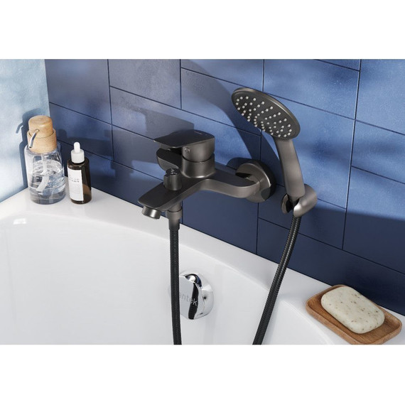 Смеситель для ванны Santek Таос WH5A10009N001, чёрный матовый фото 4