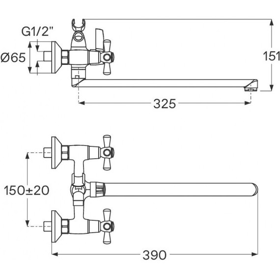 Смеситель для ванны Santek Рокс WH5A12014C001 фото 4