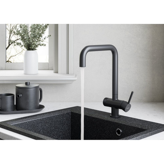 Смеситель для кухни Santek Тесио WH5A43012N001, чёрный матовый фото 3