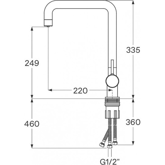 Смеситель для кухни Santek Тесио WH5A43012N001, чёрный матовый фото 4