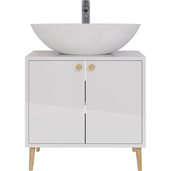 Тумба напольная со столешницей Dreja Luno 60 см 99.2001, белый глянцевый - 2 Тумба напольная со столешницей Dreja Luno 60 см 99.2001, белый глянцевый фото 2