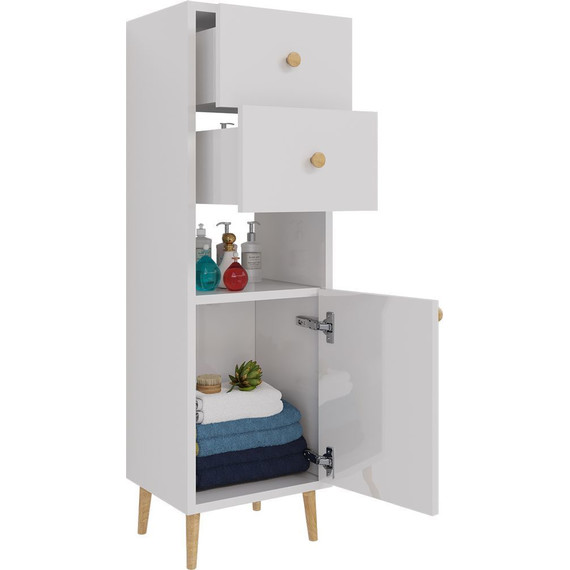 Шкаф напольный Dreja Luno 35 см 99.2005, белый глянцевый - 3 Шкаф напольный Dreja Luno 35 см 99.2005, белый глянцевый фото 3