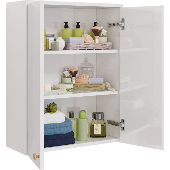 Шкаф подвесной Dreja Luno 60 см 99.2006, белый глянцевый - 3 Шкаф подвесной Dreja Luno 60 см 99.2006, белый глянцевый фото 3