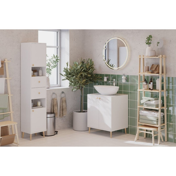 Зеркало Dreja Luno 60 см 99.2008, белый фото 6